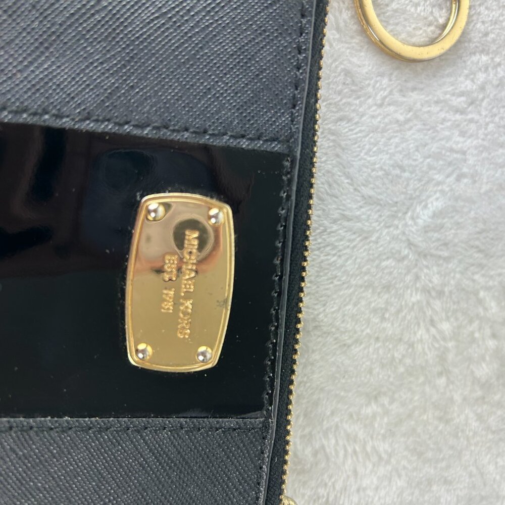 MICHAEL KORS JET SET TRAVEL COIN POUCH ID HOLDER WALLET LIMITED EDITION BLACK - Picture 5 of 10